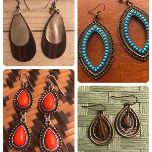 Lot of 4 pairs of earrings